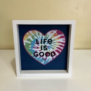 Life is Good Multicolor Heart Wall Home Decor Sign